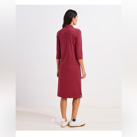 Vineyard Vines black/ white striped Sankatay midi polo dress xsmall NWOT - Picture 6 of 7